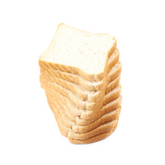 Sliced white bread isolated