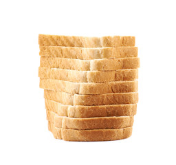 Sliced white bread isolated