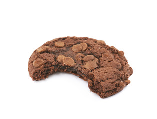 Chocolate chip cookie isolated