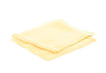 Naklejka premium Slice of processed cheese isolated