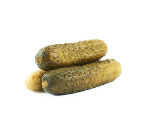 Pile of pickles isolated