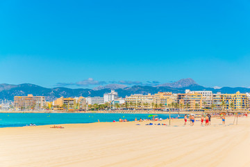 Playa de Palma beach at Palma de Mallorca, Spain