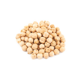 Pile of chick peas isolated