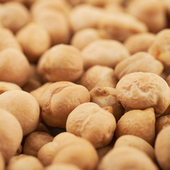 Surface coated with chick peas
