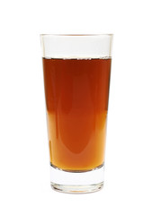 Tall glass of iced tea isolated