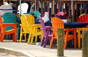 Fototapeta na wymiar Colorful Chairs