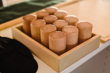 Geometry and mathematics materials in a Montessori classroom