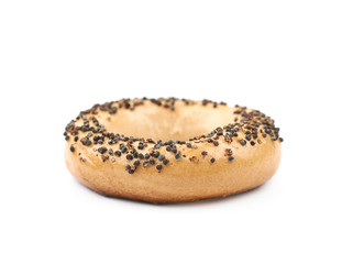 Poppy seeds bagel isolated