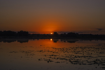 Red Sunset over George W. Mead Wildlife Area