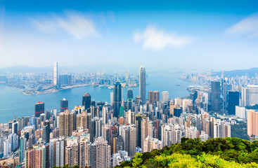 Hongkong Taiping peak city scenic skyline