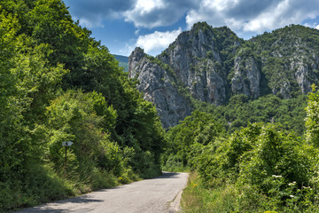 Fototapeta na wymiar Amazing Landscape of Jerma River Gorge in Vlaska Mountain, Dimitrovgrad region, Serbia