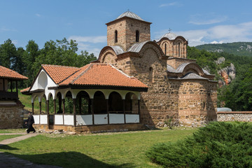 Fototapeta na wymiar Panoramic view of medieval Poganovo Monastery of St. John the Theologian, Serbia