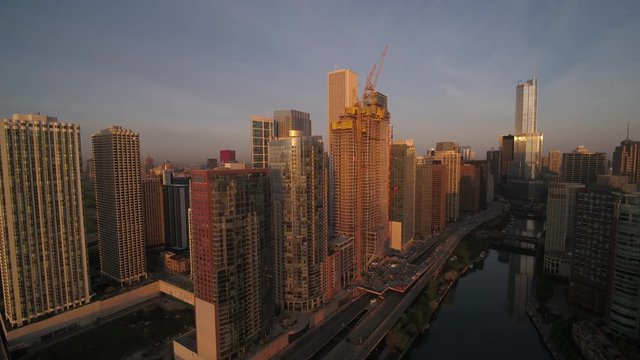 Chicago Drone Sunrise
