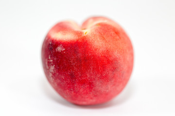 Peach isolated on white. Full depth of field.