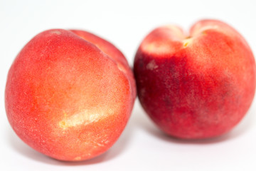 Peach isolated on white. Full depth of field.