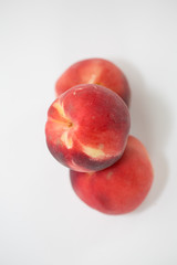 Peach isolated on white. Full depth of field.