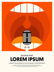 Music modern retro vintage abstract poster background