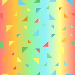 Gradient triangle pattern. Seamless vector