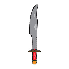 Isolated pixelated sword icon