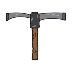 Isolated pixelated axe icon