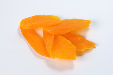 Dry preserved mango ripe fruit slice colorful sweet