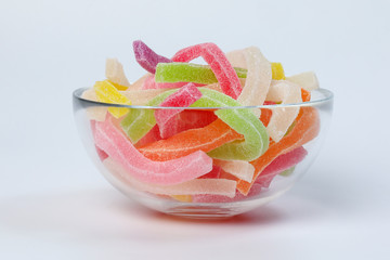 Long Soft Colorful Chewy Sugary Sour Candy Gummy Sweet Assortment ,