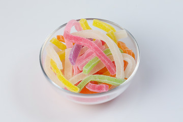 Long Soft Colorful Chewy Sugary Sour Candy Gummy Sweet Assortment ,
