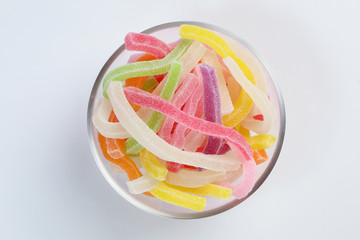 Long Soft Colorful Chewy Sugary Sour Candy Gummy Sweet Assortment ,