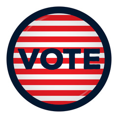 Isolated american campaign button