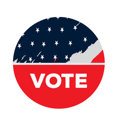 Isolated american campaign button