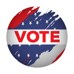 Isolated american campaign button