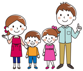 Four people in a family