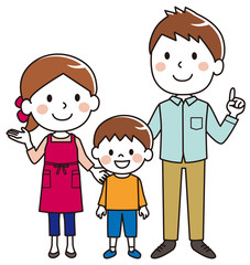 Three people Family boy