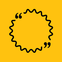 Vector Speech Bubble Quote Postal Stamp.