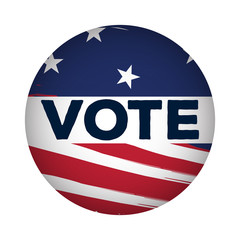 Isolated american campaign button