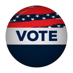 Isolated american campaign button