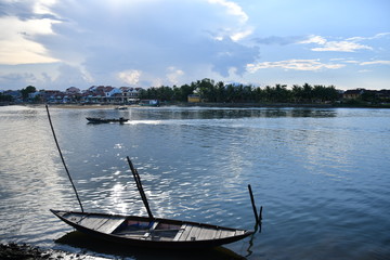 Boat on the river in Hoian Viet nam