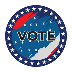 Isolated american campaign button