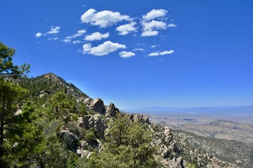 Fototapeta na wymiar Clouds over Mount Lemmon Arizona Tucson Scenic Desert Sky Island