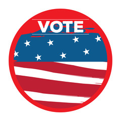 Isolated american campaign button