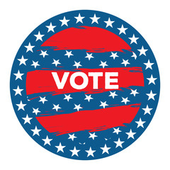 Isolated american campaign button
