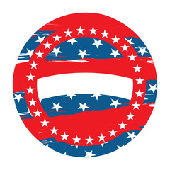 Isaolated empty american campaign button