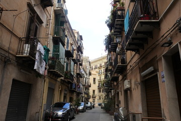 Fototapeta na wymiar the city view in Palermo, Sicily, Italy