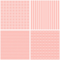 Chic different vector seamless patterns.
