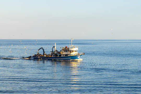Fishing boat at sea in Croatia