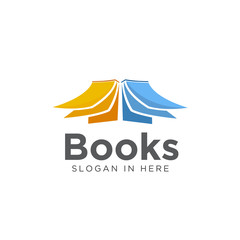two books open like cap house logo