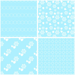 Retro different seamless patterns.