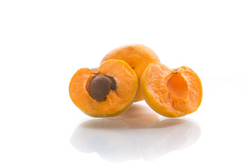 ripe two apricots