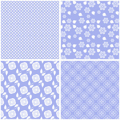 Obraz premium Set of cute seamless patterns