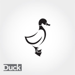 side line art duck, goose, swan logo